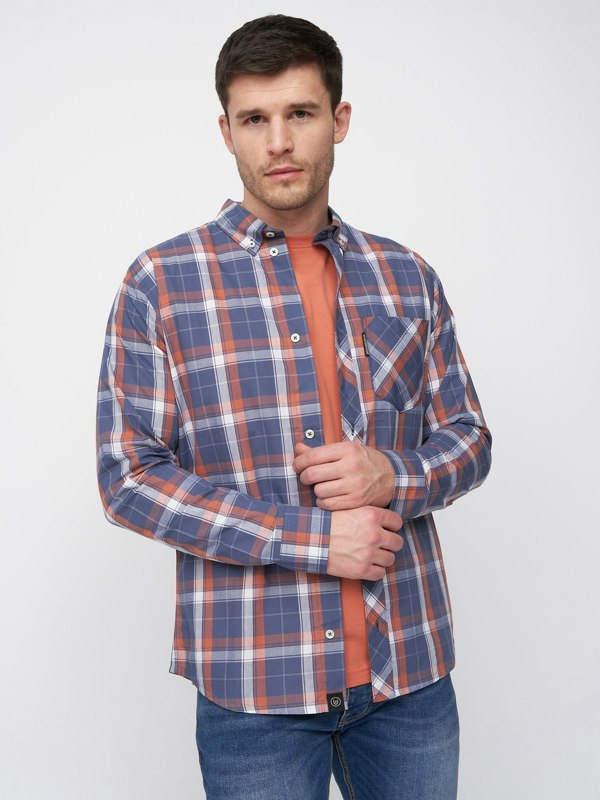 Duck and Cover Lennmore Shirt - Navy Check