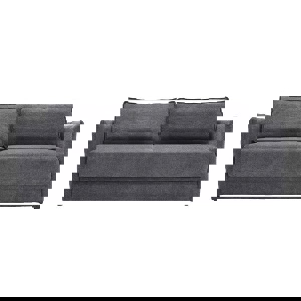 Grey 3-Seater Sleeper Sofa Bed polyester/corduroy Living and Home 