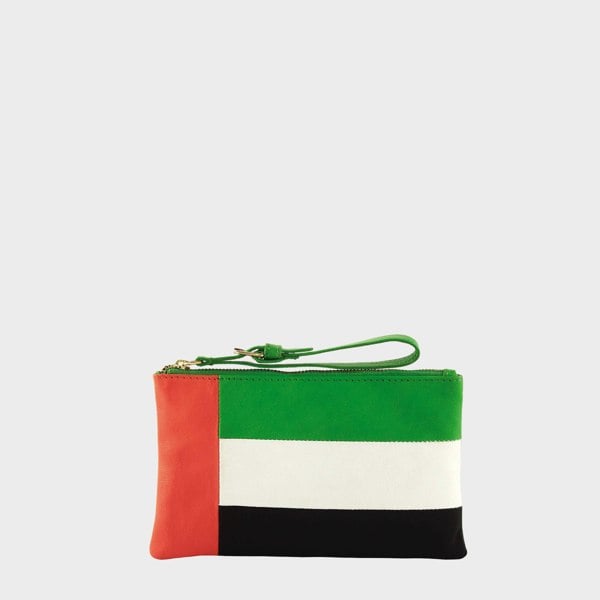 Assots London 'ARABIAN' Country Flag Designer Leather Wristlet