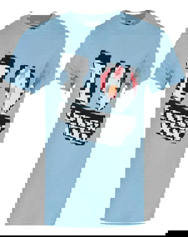 Crossy Road Mens Blue Logo Short Sleeved T-Shirt