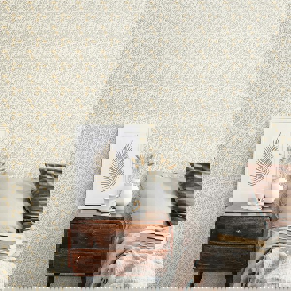 Hoopla Walls Petite Posy - Stone & Linen 10m Wallpaper