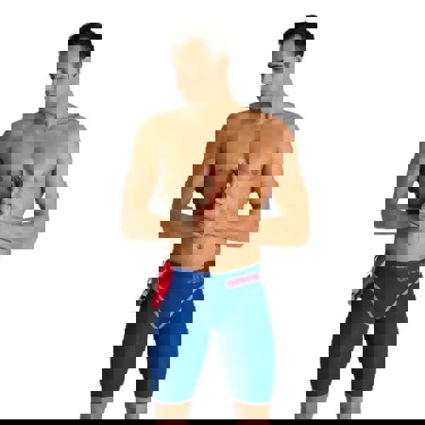 Ocean blue Arena Powerskin Carbon Core FX Jammer with lifting effect