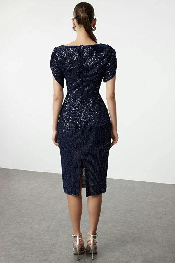 WOVCOR Sparkling Sequin Elegant Evening Dress