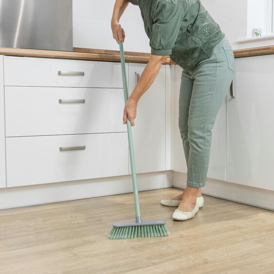 JVL Angled Sweeping Brush With Soft Bristles - Green