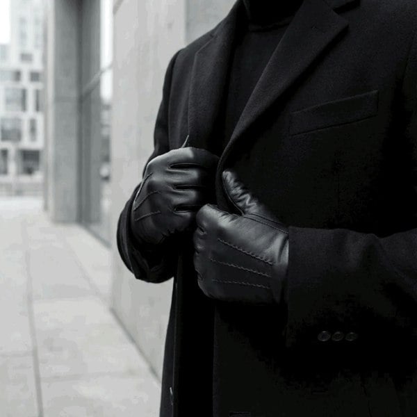 Infinity Leather Men's Leather Wool Lined Gloves