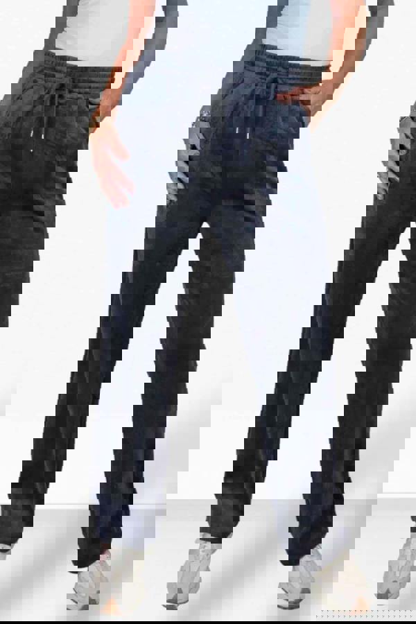 Paulo Due Womens Elastic Waist Corduroy Trousers