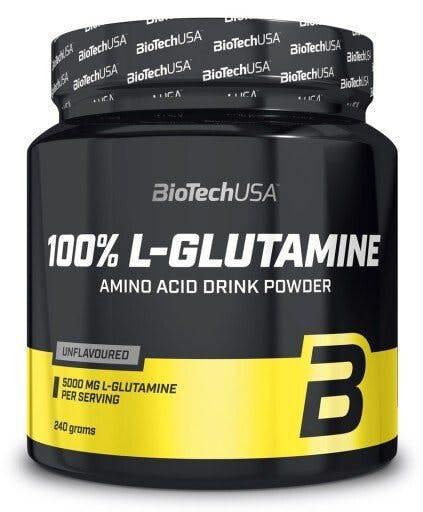 BioTechUSA 100% L-Glutamine, Unflavoured - 240g