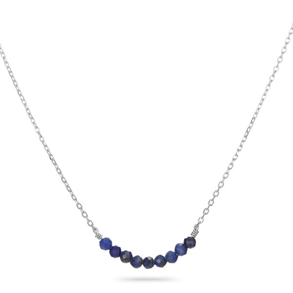 Gold Trip Blue Lapis Beads Necklace