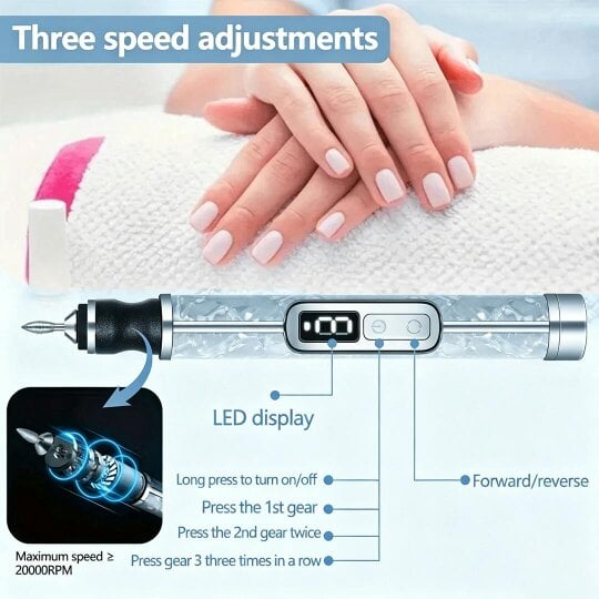Havendro Professional Toe Nail Grinder For Thick Toenails Set Manicure and Pedicure Tool