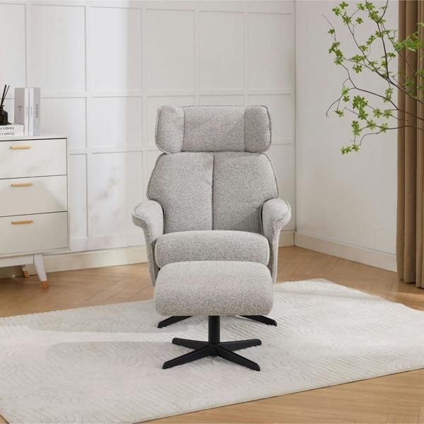 Oldbury Swivel Chair with Footstool