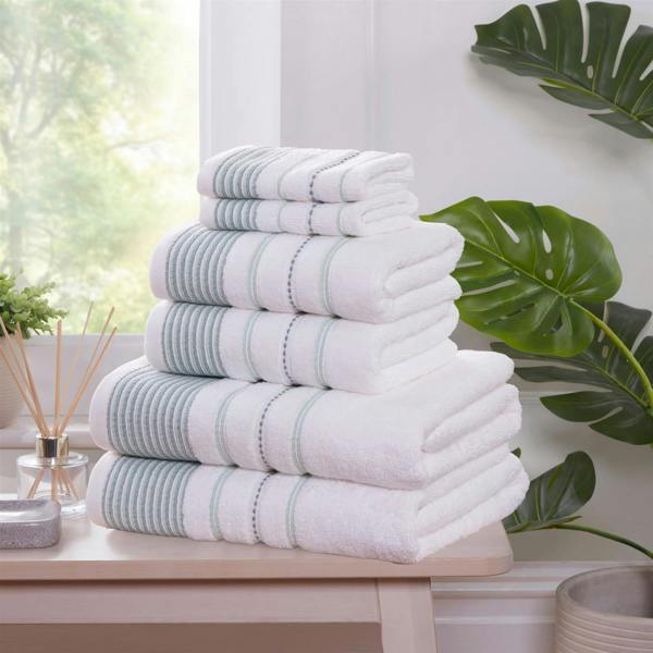 Rapport Dakota Stripe Mono 6pc Towel Bale