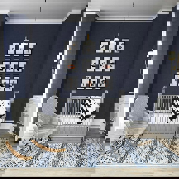 Dorel Home Dahlia Rocking Chair with Grey Velvet