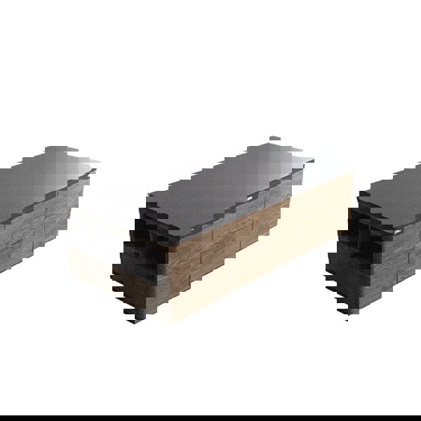 Ruby Lift Top Coffee Table, Multi-Functional Foldable Coffee Table, Walnut & Black-Weilai Concept-Weilai Concept