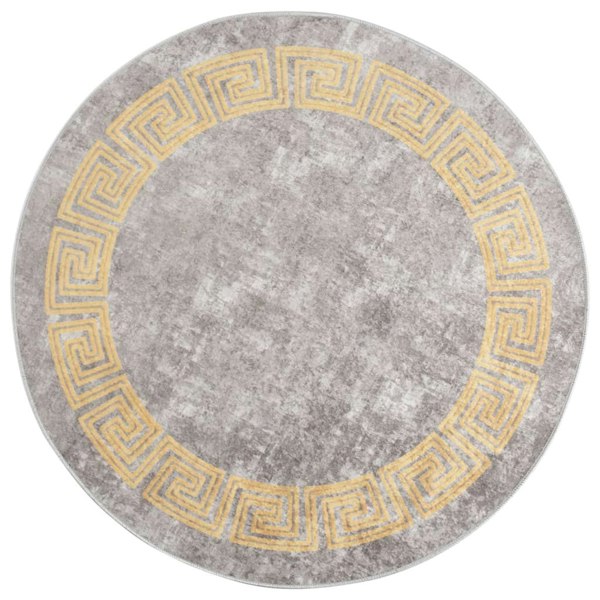 Berkfield Rug Washable ì&nbsp;120 cm Grey Anti Slip