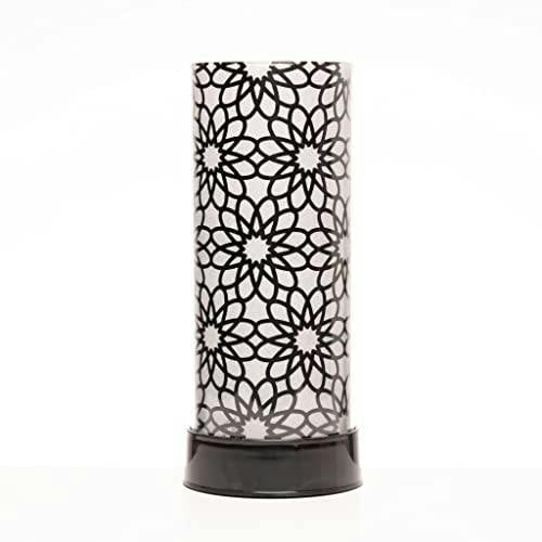23cm Christmas Decorated Vase Table Lamp, Santa Flowers Design, Black image 4