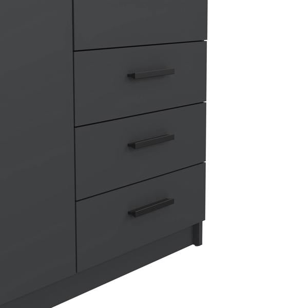 Furniture To Go Sprint Wardrobe with 2 Doors + 3 Drawers in Matt Grey