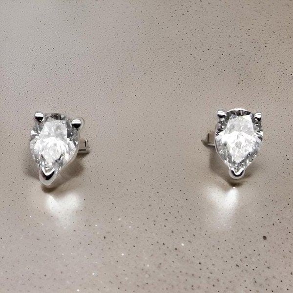 Vintage Tom Pear Shaped Diamond Earrings NEW