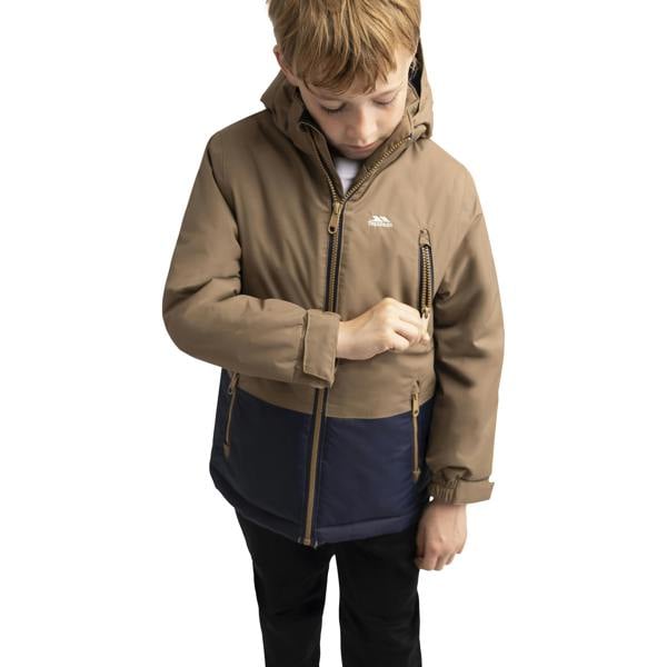 Trespass Boys Franzz Padded Waterproof Jacket - Brownie - 