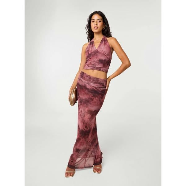 Pink Vanilla Moody Mesh Maxi Skirt