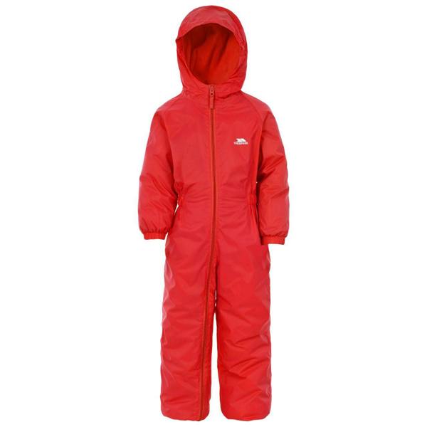 Trespass Kids Unisex Dripdrop Padded Waterproof Rain Suit - Signal Red