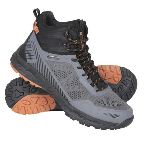 Mountain Warehouse Mens Crusade Leather Waterproof Walking Boots - Black - 