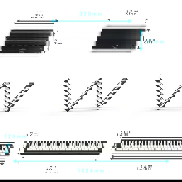 Carry-On 88 Key Touch Sensitive Folding Piano#Colour_Black