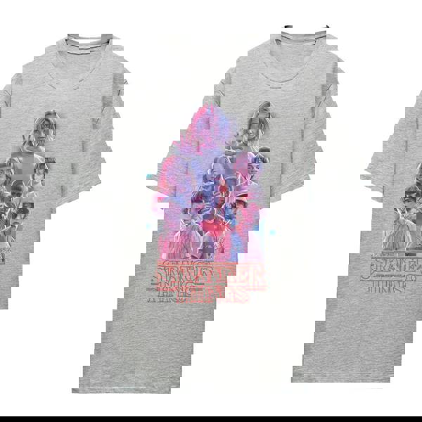 Stranger Things Womens/Ladies Glow T-Shirt - Athletic Heather - 