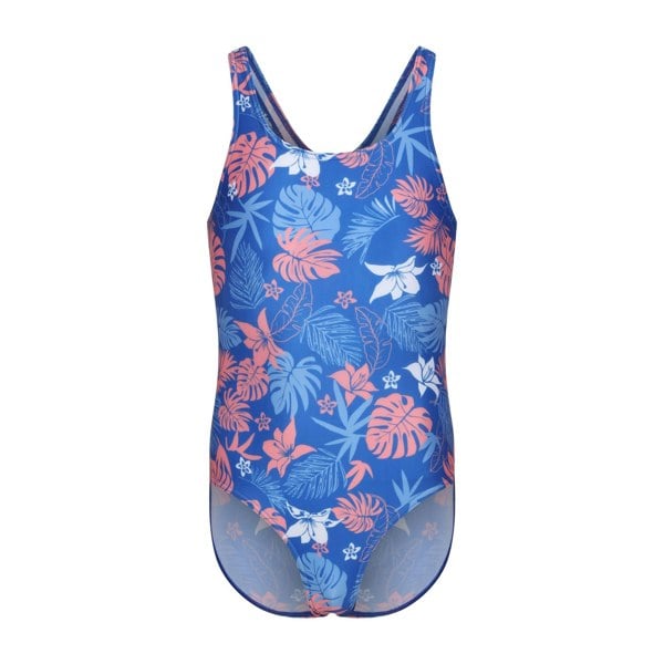 Regatta Girls Katrisse Family Hawaiian One Piece Swimsuit - Oxford Blue