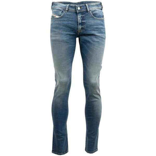 Diesel Mens Sleenker Skinny Jeans - Faded Blue - 