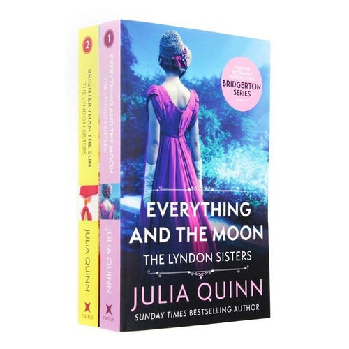 Julia Quinn The Lyndon Sisters Family 2 Books Set Everything and the Moon, Brighter than the Sun