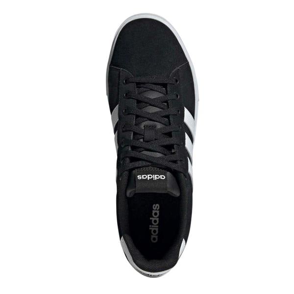 Adidas Mens Daily 4.0 Leather Flat Trainers - Black - 