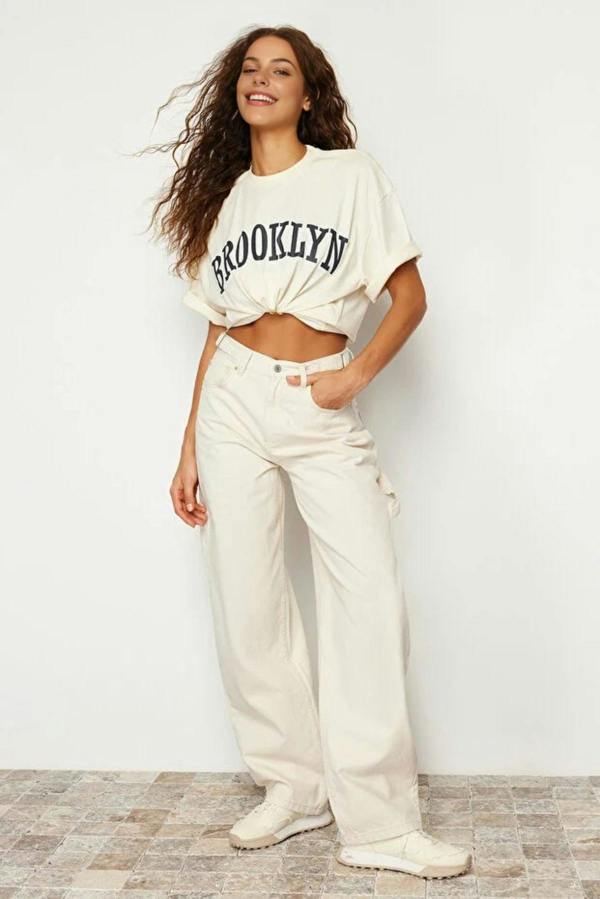WOVCOR High Waist Carpenter Loose Baggy Jeans