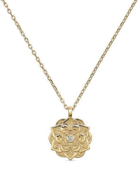 Dainty 18K Gold Lotus Flower Necklace - Necklaces - Elk & Bloom