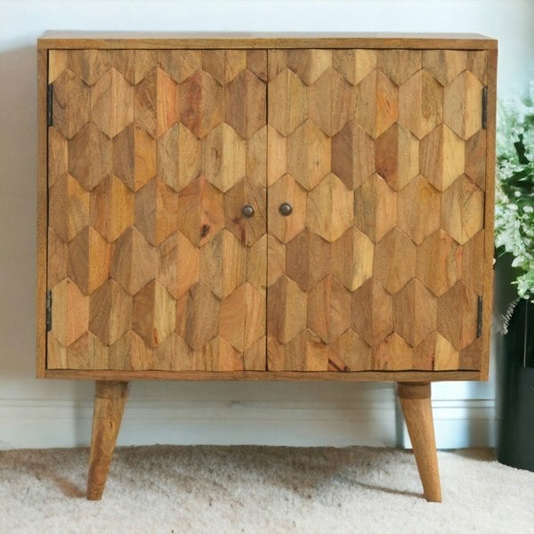 Artisan Furniture Pineapple Carved Cabinet