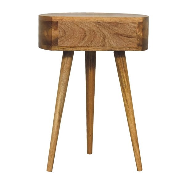 Artisan Furniture Mini Oak-ish Circular Shape Bedside