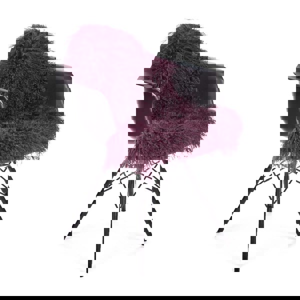 Curly Sheepskin | Tibetan | 85x50 cm Aubergine