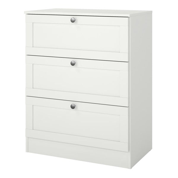 Furniture To Go Brande Chest with 3 Frame Drawers in White