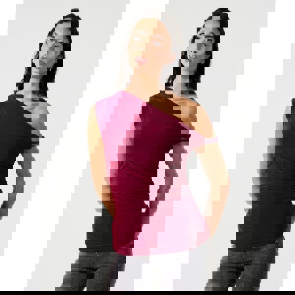 Pink Vanilla Twist Shoulder Top