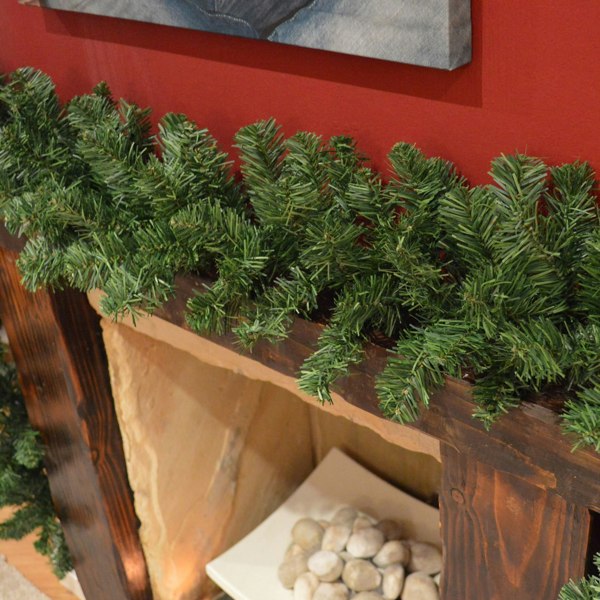 Samuel Alexander 270cm (9ft) x 25cm Plain Green Imperial Pine Christmas Garland Decoration
