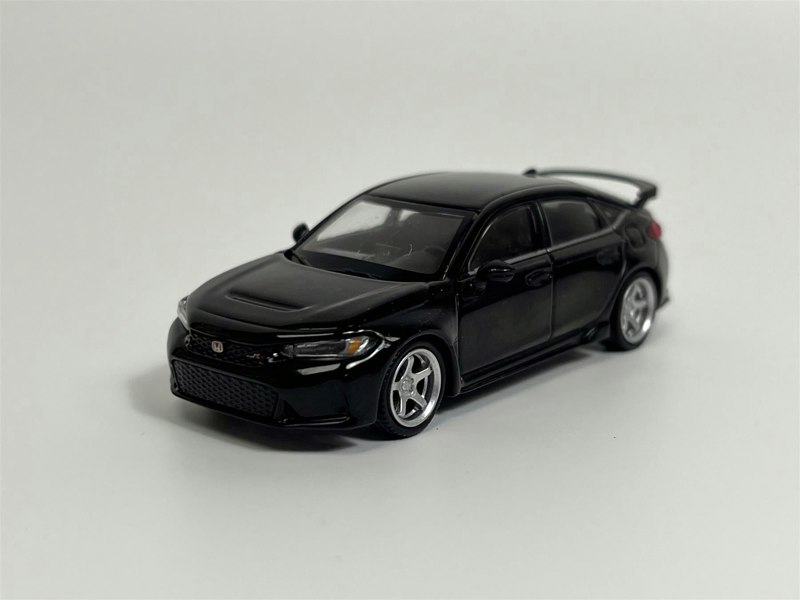 Mini GT Honda Civic Type R Crystal Black Pearl 2023 W Advan GT Wheel LHD 1:64 Mini GT MGT00585L