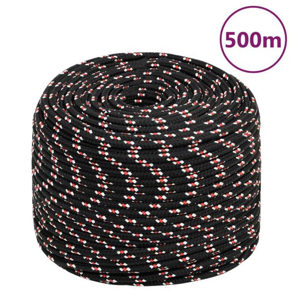 Berkfield Boat Rope Black 10 mm 500 m Polypropylene