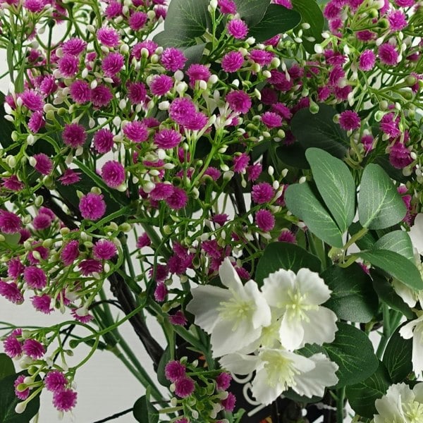 Leaf Pack of 6 x 55cm Gypsophila Pink Stem