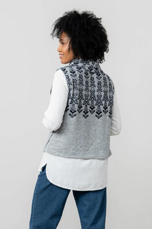 Lily & Me Hawthorn Fair Isle Tank Top Grey