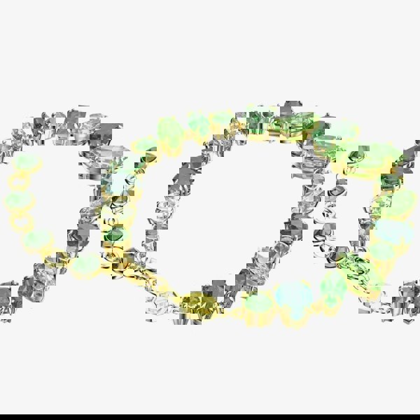 Swarovski Gema Gold Tone Mixed Cut Green Bracelet 5652822 M