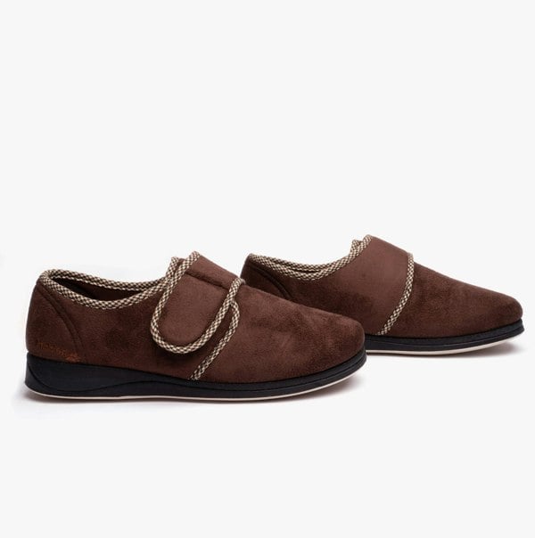 Padders HARRY Mens Slippers Dark Brown