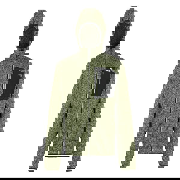 Regatta Mens Newhill Marl Full Zip Fleece Jacket - Oil Green