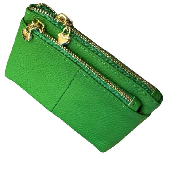 Love EMVY Italian Leather Purse with Heart Shaped Zips