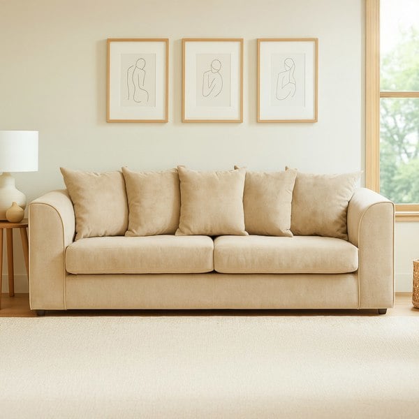 Furnishings For Less Casper Chenille Fabric Sofa Set