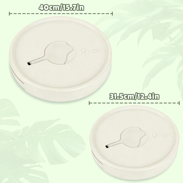 deAO Toys 2-Pack Plant Pot Mobile Mover Saucer with Hidden Wheels & Removable Drip Tray, Plant Caddy Indoor Out door Pot Stand White