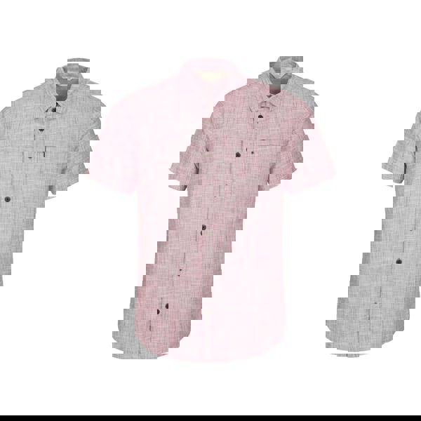 Mountain Warehouse Mens Coconut Slub Short-Sleeved Shirt - Red - 